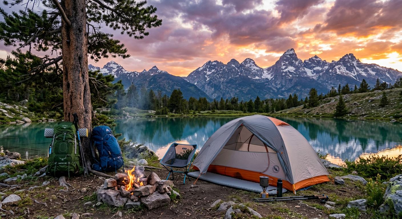 Dream campsite with premium gear