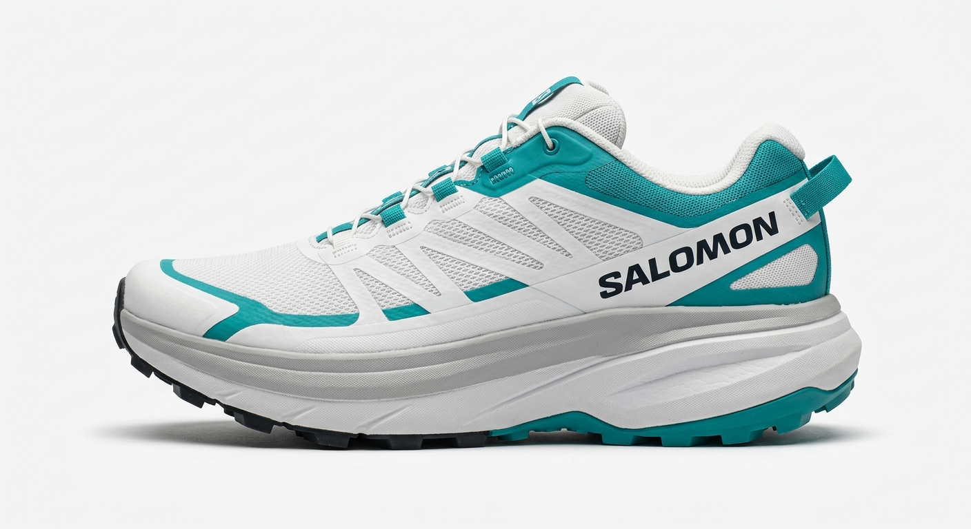 Max-cushion trail shoe with thick midsole