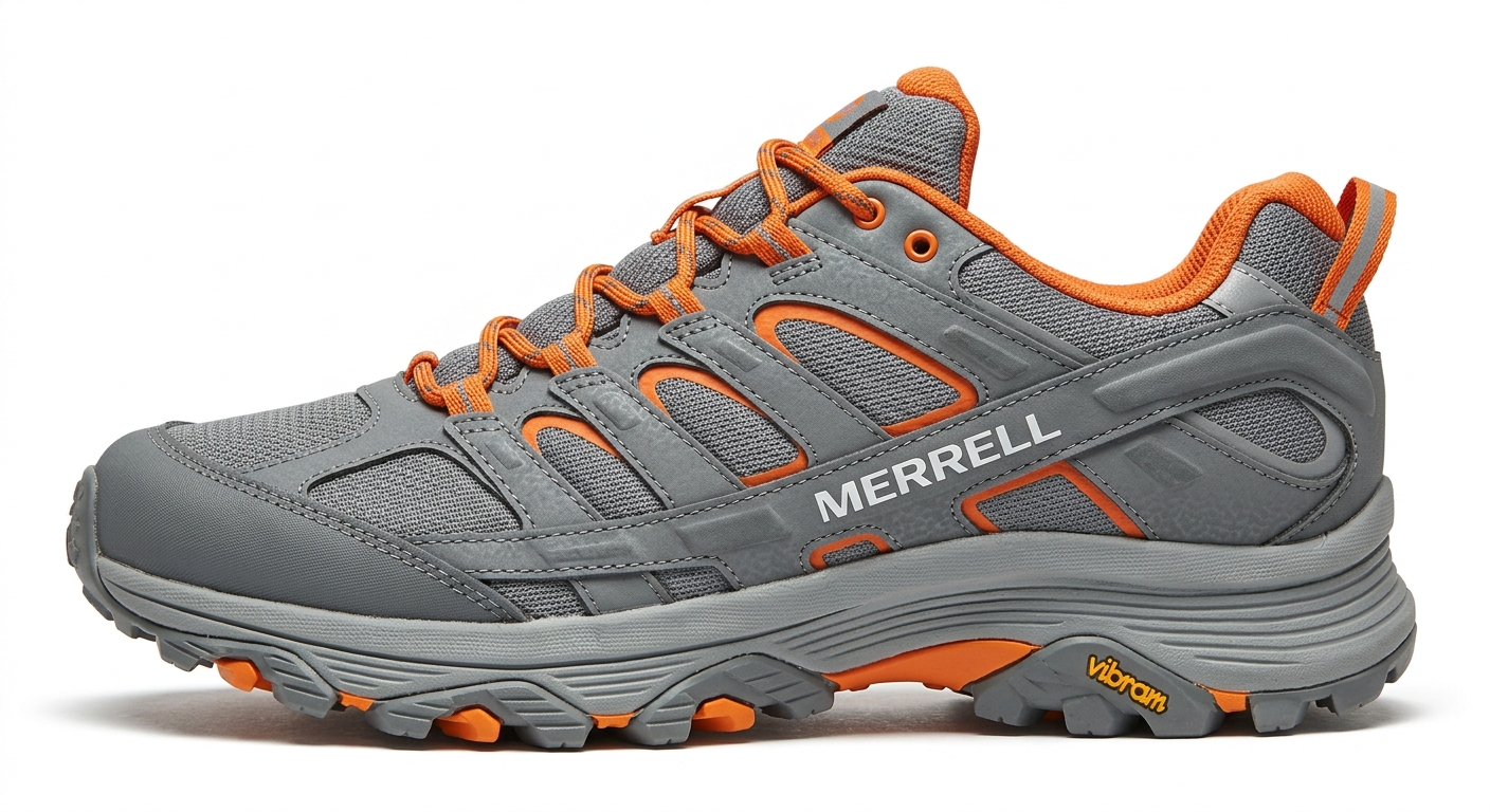 Hiker wearing trail runners on an alpine trail