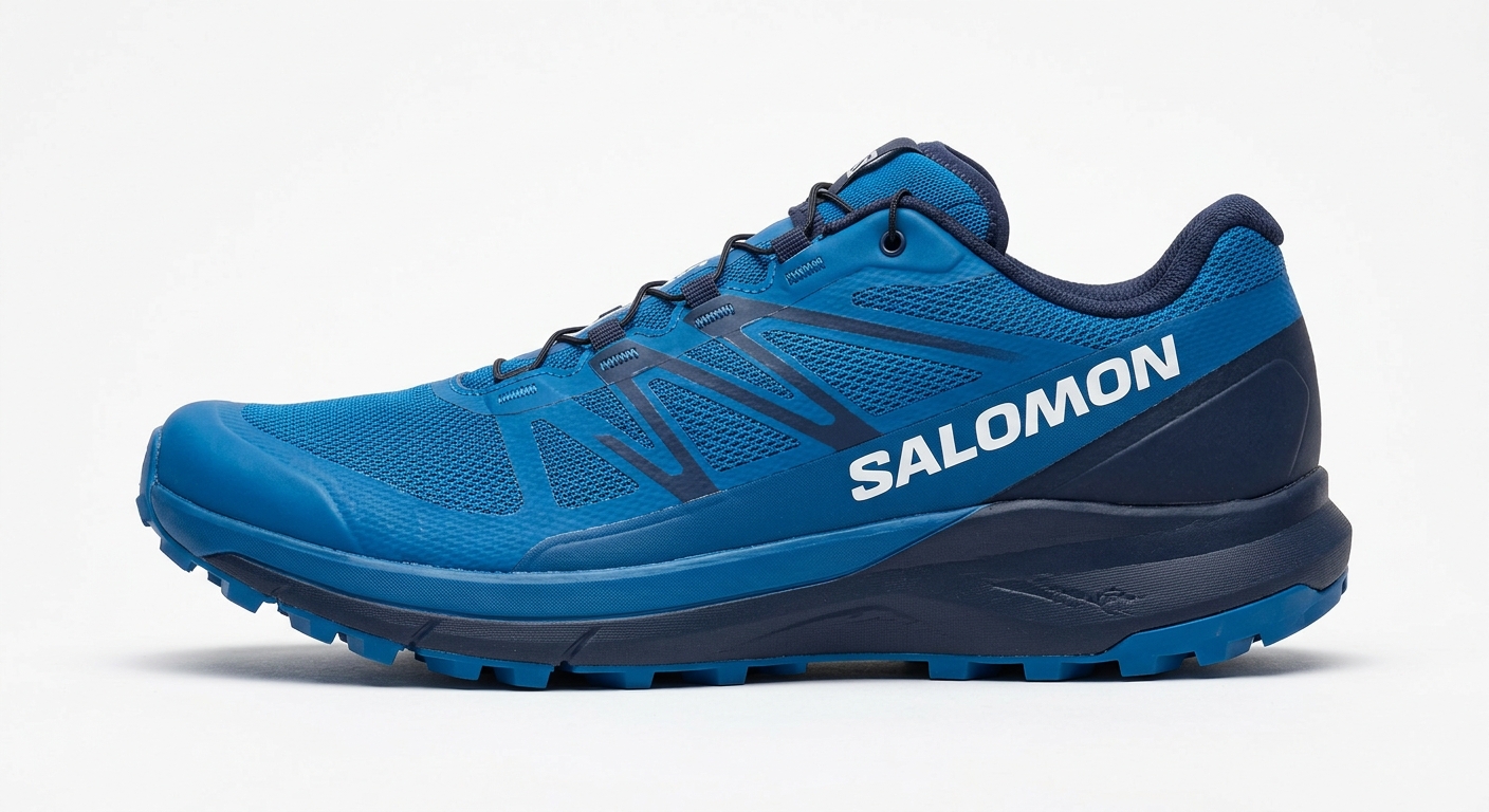 Salomon Sense Ride 5 on a dirt singletrack